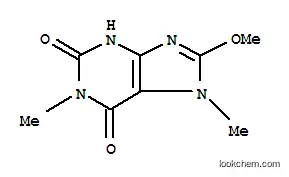 Molecular Structure of 6306-22-5 (8-methoxy-1,7-dimethyl-3,7-dihydro-1H-purine-2,6-dione)