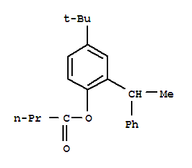 Butanoic acid,4-(1,1-dimethylethyl)-2-(1-phenylethyl)phenyl ester cas  6316-32-1
