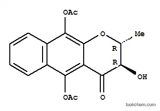 Molecular Structure of 63755-82-8 (3-hydroxy-2-methyl-4-oxo-3,4-dihydro-2H-benzo[g]chromene-5,10-diyl diacetate)