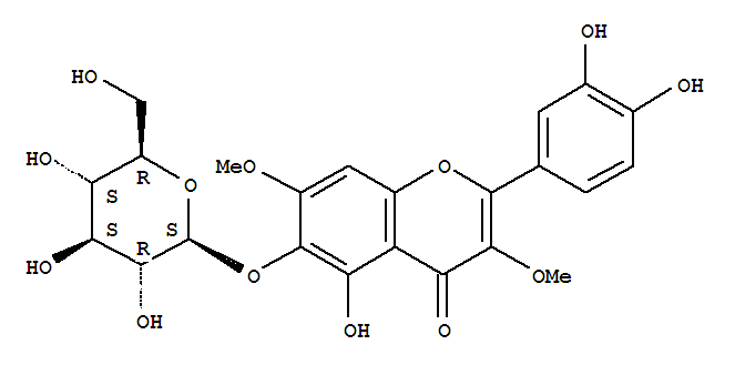 4H-1-Benzopyran-4-one,2-(3,4-dihydroxyphenyl)-6-(b-D-glucopyranosyloxy)-5-hydroxy-3,7-dimethoxy-