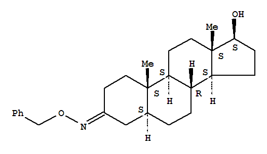 Androstan-3-one,17-hydroxy-, O-(phenylmethyl)oxime, (5a,17b)- (9CI)