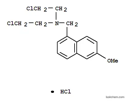 Molecular Structure of 67684-81-5 (2-chloro-N-(2-chloroethyl)-N-[(6-methoxynaphthalen-1-yl)methyl]ethanamine)