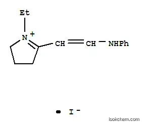 Molecular Structure of 69343-05-1 (5-(2-anilinovinyl)-1-ethyl-3,4-dihydro-2H-pyrrolium iodide)