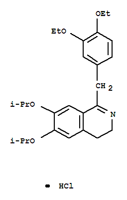 Isoquinoline,1-[(3,4-diethoxyphenyl)methyl]-3,4-dihydro-6,7-bis(1-methylethoxy)-,hydrochloride (1:1)