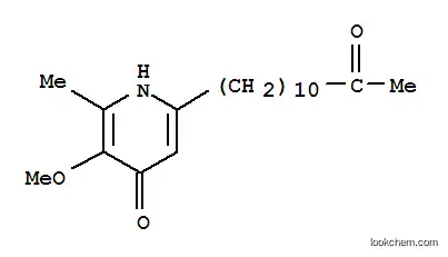 Molecular Structure of 70001-20-6 (4(1H)-Pyridinone,3-methoxy-2-methyl-6-(11-oxododecyl)-)