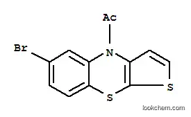 Molecular Structure of 7038-35-9 (Ethanone,1-(6-bromo-4H-thieno[2,3-b][1,4]benzothiazin-4-yl)-)