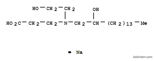 Molecular Structure of 70521-76-5 (sodium N-(2-hydroxyethyl)-N-(2-hydroxyhexadecyl)-beta-alaninate)