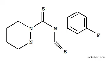 Molecular Structure of 71248-12-9 (2-(3-fluorophenyl)tetrahydro-1H-[1,2,4]triazolo[1,2-a]pyridazine-1,3(2H)-dithione)