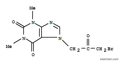 Molecular Structure of 71412-20-9 (7-(3-bromo-2-oxopropyl)-3,7-dihydro-1,3-dimethyl-1H-purine-2,6-dione)