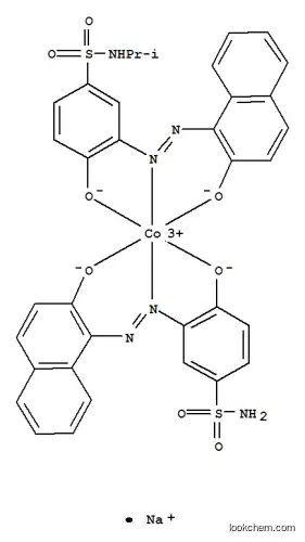 Molecular Structure of 72403-32-8 (Cobaltate(1-),[4-(hydroxy-kO)-3-[2-[2-(hydroxy-kO)-1-naphthalenyl]diazenyl-kN1]benzenesulfonamidato(2-)][4-(hydroxy-kO)-3-[2-[2-(hydroxy-kO)-1-naphthalenyl]diazenyl-kN1]-N-(1-methylethyl)benzenesulfonamidato(2-)]-,sodium (1:1))