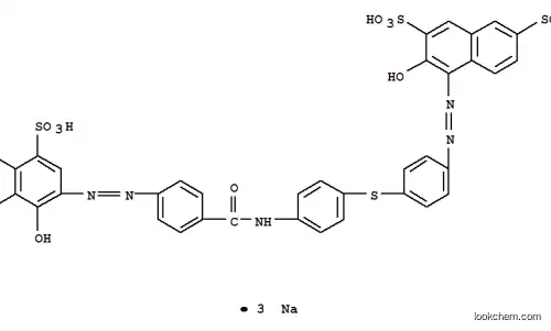 Molecular Structure of 7354-85-0 ((4E)-3-oxo-4-[2-(4-{[4-({4-[(2E)-2-(1-oxo-4-sulfonaphthalen-2(1H)-ylidene)hydrazinyl]benzoyl}amino)phenyl]sulfanyl}phenyl)hydrazinylidene]-3,4-dihydronaphthalene-2,7-disulfonic acid)