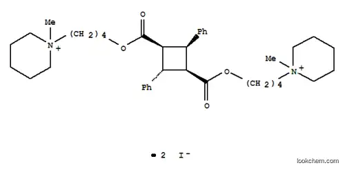 Molecular Structure of 7387-90-8 (Piperidinium,1,1'-[(2,4-diphenyl-1,3-cyclobutanediyl)bis(carbonyloxy-4,1-butanediyl)]bis[1-methyl-,diiodide, (1a,2a,3a,4b)- (9CI))