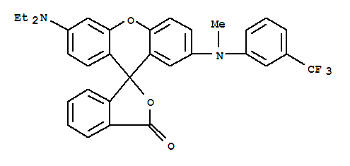 Spiro[isobenzofuran-1(3H),9'-[9H]xanthen]-3-one,6'-(diethylamino)-2'-[methyl[3-(trifluoromethyl)phenyl]amino]-