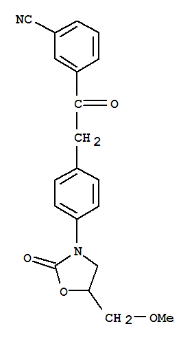 3-[2-[4-[5-(METHOXYMETHYL)-2-OXO-OXAZOLIDIN-3-YL]PHENYL]ACETYL]BENZONI TRILE