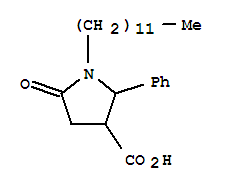 3-Pyrrolidinecarboxylicacid, 1-dodecyl-5-oxo-2-phenyl-