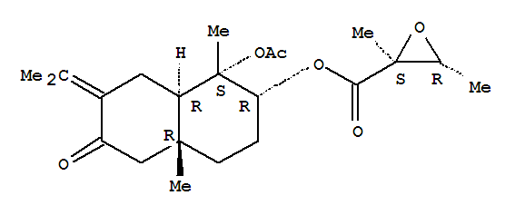 Oxiranecarboxylic acid,2,3-dimethyl-,(1S,2R,4aR,8aR)-1-(acetyloxy)decahydro-1,4a-dimethyl-7-(1-methylethylidene)-6-oxo-2-naphthalenylester, (2S,3R)- (9CI)