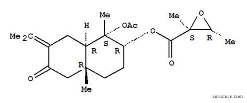 Molecular Structure of 80780-48-9 (Oxiranecarboxylic acid,2,3-dimethyl-,(1S,2R,4aR,8aR)-1-(acetyloxy)decahydro-1,4a-dimethyl-7-(1-methylethylidene)-6-oxo-2-naphthalenylester, (2S,3R)- (9CI))