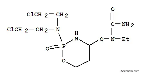 Molecular Structure of 81733-12-2 (1-({2-[bis(2-chloroethyl)amino]-2-oxido-1,3,2-oxazaphosphinan-4-yl}oxy)-1-ethylurea)