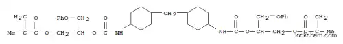 Molecular Structure of 82088-11-7 (methylenebis[4,1-cyclohexanediyliminocarbonyloxy[2-(phenoxymethyl)-2,1-ethanediyl]] bismethacrylate)