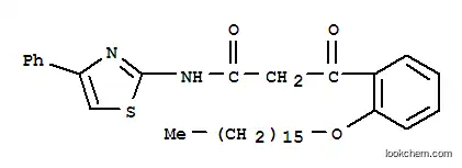 Molecular Structure of 82836-86-0 (3-[o-(hexadecyloxy)phenyl]-3-oxo-N-(4-phenylthiazol-2-yl)propionamide)
