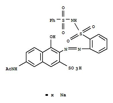 2-Naphthalenesulfonicacid,7-(acetylamino)-4-hydroxy-3-[2-[2-[[(phenylsulfonyl)amino]sulfonyl]phenyl]diazenyl]-,sodium salt (1:?)
