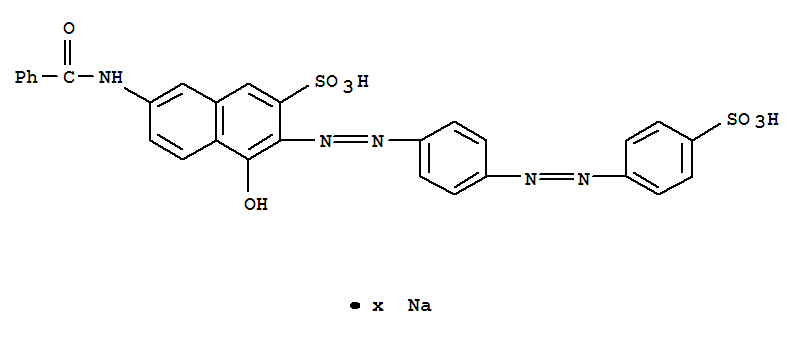 2-Naphthalenesulfonicacid,7-(benzoylamino)-4-hydroxy-3-[2-[4-[2-(4-sulfophenyl)diazenyl]phenyl]diazenyl]-,sodium salt (1: )