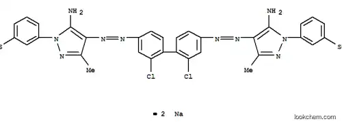 Molecular Structure of 83249-37-0 (disodium 3,3'-[(2,2'-dichloro[1,1'-biphenyl]-4,4'-diyl)bis[azo(5-amino-3-methyl-1H-pyrazole-4,1-diyl)]]bis[benzenesulphonate])