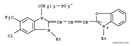 Molecular Structure of 83783-58-8 (2-[3-[5-chloro-3-ethyl-1,3-dihydro-1-(3-sulphonatopropyl)-6-(trifluoromethyl)-2H-benzimidazol-2-ylidene]prop-1-enyl]-3-ethylbenzoxazolium)