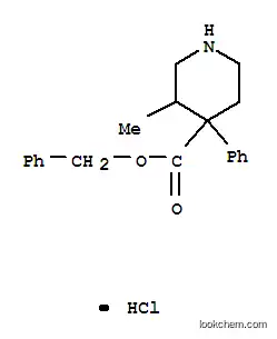 Molecular Structure of 83898-33-3 (benzyl 3-methyl-4-phenylpiperidine-4-carboxylate hydrochloride)