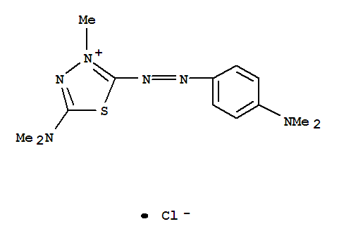 1,3,4-Thiadiazolium,5-(dimethylamino)-2-[2-[4-(dimethylamino)phenyl]diazenyl]-3-methyl-, chloride(1:1)