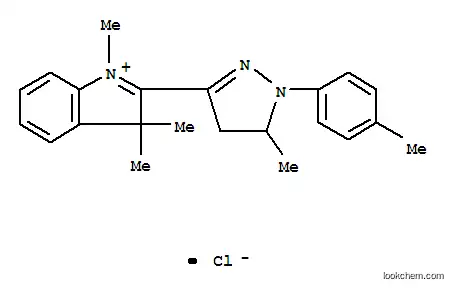 Molecular Structure of 83968-96-1 (2-[4,5-dihydro-5-methyl-1-(p-tolyl)-1H-pyrazol-3-yl]-1,3,3-trimethyl-3H-indolium chloride)