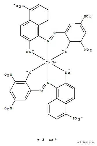 Molecular Structure of 84057-73-8 (Cobaltate(3-),bis[6-amino-5-[(2-hydroxy-3,5-dinitrophenyl)azo]-1-naphthalenesulfonato(3-)]-,trisodium (9CI))