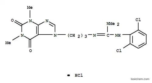 Molecular Structure of 85461-02-5 (7-(3-(2-(2,6-Dichlorophenyl)-3,3-dimethylguanidino)propyl)theophylline  hydrochloride)