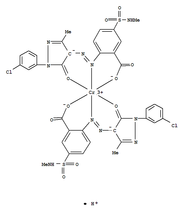 Chromate(1-),bis[2-[[1-(3-chlorophenyl)-4,5-dihydro-3-methyl-5-oxo-1H-pyrazol-4-yl]azo]-5-[(methylamino)sulfonyl]benzoato(2-)]-,hydrogen (9CI)