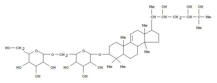 b-D-Glucopyranoside, (3b)-22,24,25-trihydroxylanost-9(11)-en-3-yl6-O-b-D-glucopyranosyl- (9CI)