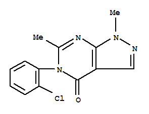 4H-Pyrazolo[3,4-d]pyrimidin-4-one,5-(2-chlorophenyl)-1,5-dihydro-1,6-dimethyl- cas  88320-57-4