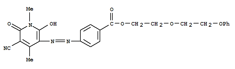 Benzoic acid,4-[2-(5-cyano-1,6-dihydro-2-hydroxy-1,4-dimethyl-6-oxo-3-pyridinyl)diazenyl]-,2-(2-phenoxyethoxy)ethyl ester