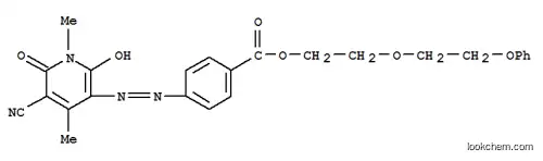 Molecular Structure of 88938-35-6 (2-(2-phenoxyethoxy)ethyl 4-[(5-cyano-1,6-dihydro-2-hydroxy-1,4-dimethyl-6-oxopyridin-3-yl)azo]benzoate)