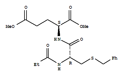 L-Glutamic acid,N-[N-(1-oxopropyl)-S-(phenylmethyl)-L-cysteinyl]-, dimethyl ester (9CI) cas  90709-67-4