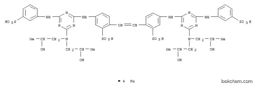 Molecular Structure of 93778-03-1 (tetrasodium 4,4'-bis[[4-[bis(2-hydroxypropyl)amino]-6-[(3-sulphonatophenyl)amino]-1,3,5-triazin-2-yl]amino]stilbene-2,2'-disulphonate)