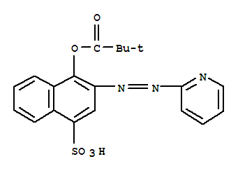 Propanoic acid,2,2-dimethyl-, 2-[2-(2-pyridinyl)diazenyl]-4-sulfo-1-naphthalenyl ester