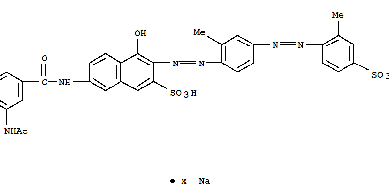 2-Naphthalenesulfonicacid,7-[[3-(acetylamino)benzoyl]amino]-4-hydroxy-3-[2-[2-methyl-4-[2-(2-methyl-4-sulfophenyl)diazenyl]phenyl]diazenyl]-,sodium salt (1: )
