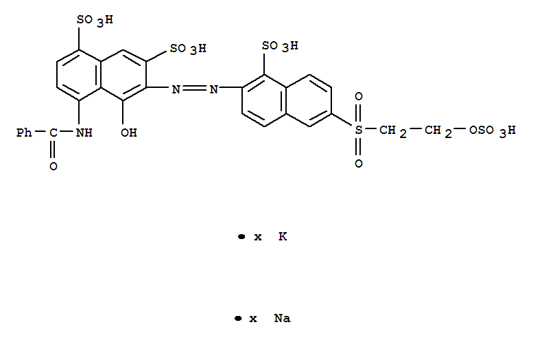 1,7-Naphthalenedisulfonicacid,4-(benzoylamino)-5-hydroxy-6-[2-[1-sulfo-6-[[2-(sulfooxy)ethyl]sulfonyl]-2-naphthalenyl]diazenyl]-,potassium sodium salt (1: : )