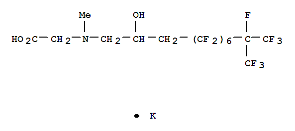 Glycine,N-[4,4,5,5,6,6,7,7,8,8,9,9,10,11,11,11-hexadecafluoro-2-hydroxy-10-(trifluoromethyl)undecyl]-N-methyl-,monopotassium salt (9CI)
