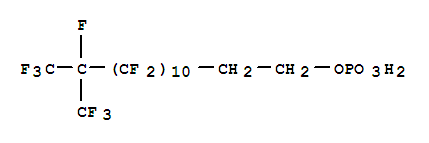 1-Tetradecanol,3,3,4,4,5,5,6,6,7,7,8,8,9,9,10,10,11,11,12,12,13,14,14,14-tetracosafluoro-13-(trifluoromethyl)-,dihydrogen phosphate (9CI)