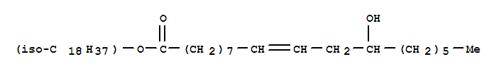 9-Octadecenoic acid,12-hydroxy-, isooctadecyl ester, (9Z,12R)-
