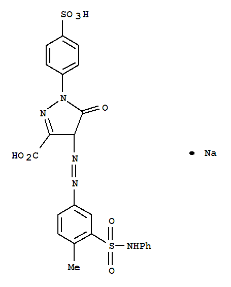 1H-Pyrazole-3-carboxylicacid,4,5-dihydro-4-[2-[4-methyl-3-[(phenylamino)sulfonyl]phenyl]diazenyl]-5-oxo-1-(4-sulfophenyl)-,sodium salt (1:1)