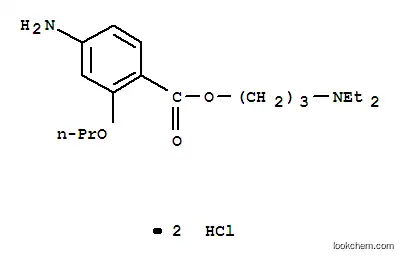 Molecular Structure of 100311-13-5 (3-(4-azaniumyl-2-propoxy-benzoyl)oxypropyl-diethyl-azanium dichloride)
