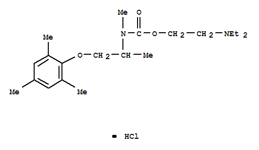 Carbamic acid,methyl[1-methyl-2-(2,4,6-trimethylphenoxy)ethyl]-, 2-(diethylamino)ethyl ester,monohydrochloride (9CI)