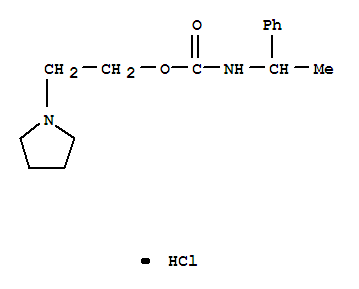 2-pyrrolidin-1-ium-1-ylethyl N-(1-phenylethyl)carbamate chloride